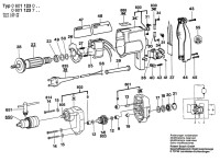 Bosch 0 601 123 003  Drill 220 V / Eu Spare Parts